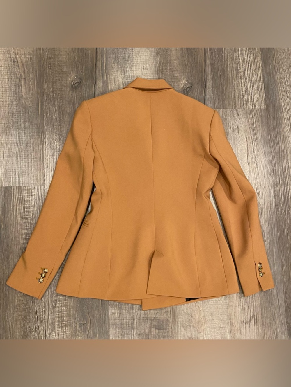 ZARA Double Breasted Camel Blazer XS - Picture 7 of 16